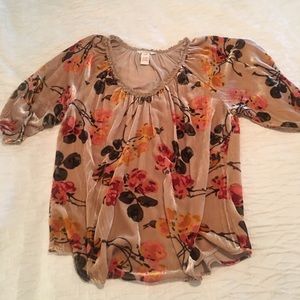 Sundance velour peasant top